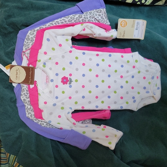 Carter's Other - NWT Carter's Little Layette 4 long sleeved Bodysuits NB Newborn